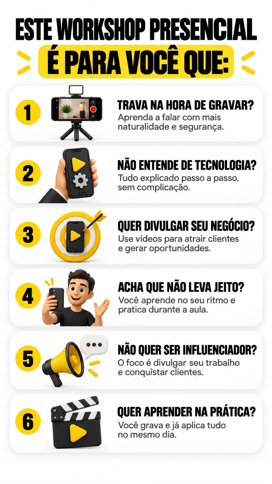 Para quem é o Workshop Vídeos com Celular